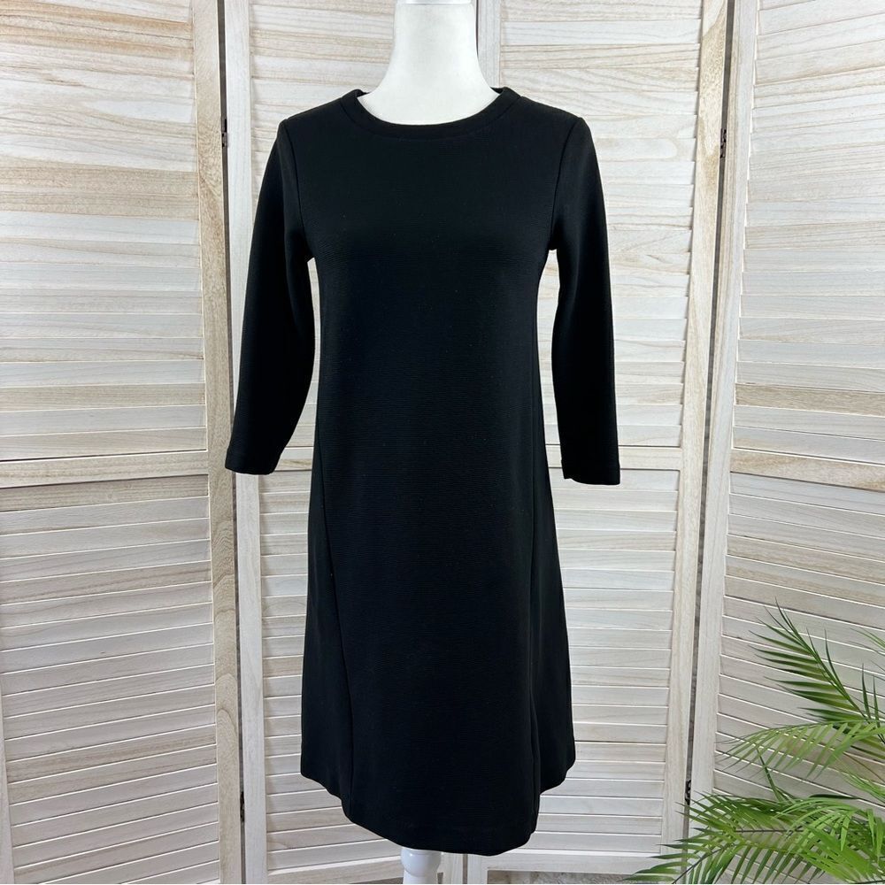 Boden Black Knit Midi Dress 4 Long